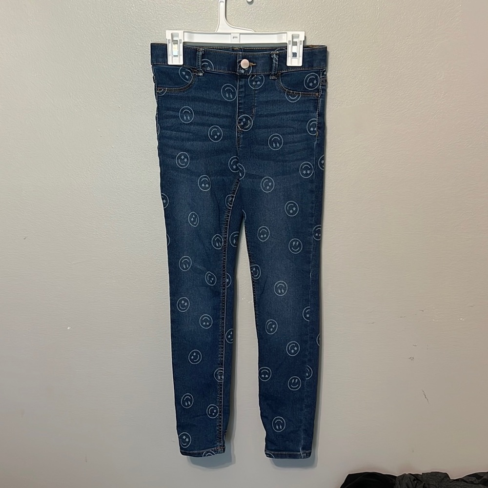 Girls smiley face jeggings